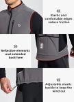 BALEAF Men's Thermal Winter Cycling Vest, Grey