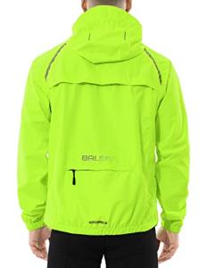 BALEAF Men's Waterproof Cycling Rain Jacket, Reflective Yellow