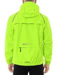 BALEAF Men's Waterproof Cycling Rain Jacket, Reflective Yellow