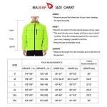 BALEAF Men's Waterproof Cycling Rain Jacket, Reflective Yellow