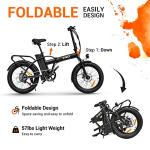 KBO Flip Folding Electric Bike - 60Mi Range
