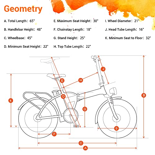 KBO Flip Folding Electric Bike: 60Mi Long Range, 500W