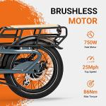KBO Ranger 750W Electric Cargo Bike 60Mi Range