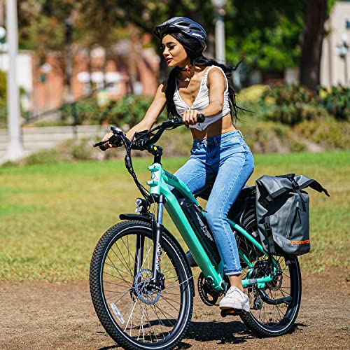 ADDMOTOR Electric Bike with Removable Battery - Cyan Green