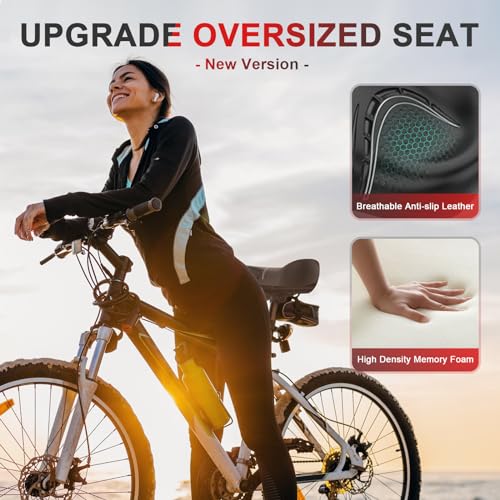 BLUEWIND Wide Bicycle Saddle with Backrest
