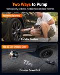 WOLFBOX 12000mAh Portable Tire Inflator Air Pump