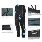 Baleaf Men's Winter Cycling Pants, Windproof, Black