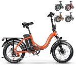 CBVELO 1000W Folding Electric Bike, 48V 20AH Large Removable Battery E Bike, 30+MPH, 80 Miles Max Range, 20" Fat Tire Electric Bike for Adults, Adult Electric Bicycles for Long Commutes