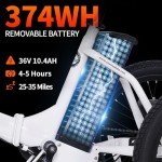 Soumye Electric Tricycle for Adults,20" Folding Electric Trike,3 Wheels Electric Bicycle Bikes, 350W Step-Thru Etrike with 374WH Removable Battery and Large Basket for Women Men