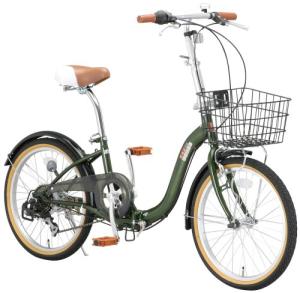 Raychell 6-Speed Portable Bicycle - Moss Green