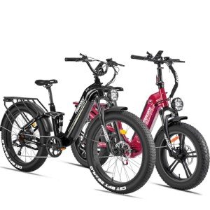 FREESKY 2 Bikes Wild Cat Pro 1600W Motor & Boulevard 1200W Motor Foldable Electric Bike for Adults,Removable Battery Electirc Mountain Bike, Full Suspension Fat Tire Dual Hydraulic Brakes Ebike