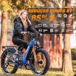FREESKY 2 Bikes Wild Cat Pro 1600W Motor & Boulevard 1200W Motor Foldable Electric Bike for Adults,Removable Battery Electirc Mountain Bike, Full Suspension Fat Tire Dual Hydraulic Brakes Ebike