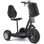 MotoTec Electric Trike 48v 1000w Lithium, Black, Large