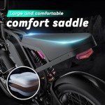 Electric Bike for Adults, 1500W 20" Fat Tire Ebike 52V 20Ah Removable Battery 30MPH 60 Miles Electric Bike Full Suspension Fork for Snow, Mountains, All-Terrain Moped Style Electric Bicycle(Black)