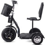 MotoTec Electric Trike 48v 1000w Lithium, Black, Large