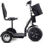 MotoTec Electric Trike 48v 1000w Lithium, Black, Large
