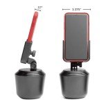WeatherTech CupFone – Adjustable, Universal Cup Holder Phone Mount Accessory for Car – Compatible with iPhone & Other Smartphones – Open Access Design for Cell Phone Charging