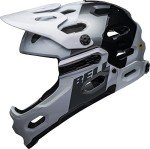 BELL Super 3R MIPS Adult Mountain Bike Helmet - Gloss White/Black, Medium (55-59 cm)