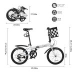 LayBurst 20-Inch Foldable Commuter Bike with Basket