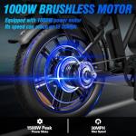 20" Fat Tire Folding Electric Bike, 1000W Motor