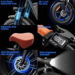 20" Fat Tire Folding Electric Bike, 1000W Motor