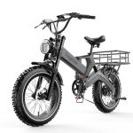 Foldable Electric Bike for Adults, 2000W Peak Motor Ebike, 48V 25AH Removable Battery, 20"x4.0" Fat Tires 35MPH Dirt Bike, 100 Miles Hydraulic Disc Brake Magnesium alloy Frame Folding Mountain Bicycle