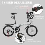 LayBurst 20-Inch Foldable Commuter Bike with Basket
