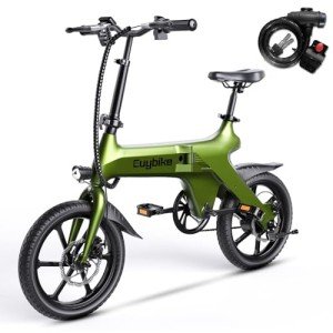 Electric Bike for Adults, 16" Folding 400W(750W Peak) Motor Ebike with Removable 15AH 540WH Battery, 50-60 Miles Max Range, 20MPH Max Speed, Magnesium Alloy Dual Disc Brakes City Commuter Bicycle