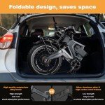Foldable Electric Bike for Adults, 2000W Peak Motor Ebike, 48V 25AH Removable Battery, 20"x4.0" Fat Tires 35MPH Dirt Bike, 100 Miles Hydraulic Disc Brake Magnesium alloy Frame Folding Mountain Bicycle
