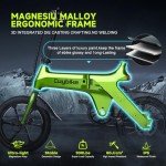 Electric Bike for Adults, 16" Folding 400W(750W Peak) Motor Ebike with Removable 15AH 540WH Battery, 50-60 Miles Max Range, 20MPH Max Speed, Magnesium Alloy Dual Disc Brakes City Commuter Bicycle