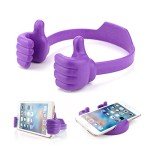 BUTEFO Thumbs up Cell Phone Holder Adjustable Silicone Tablet Stand Portable Desktop OK Stands Compatible for iPhone iPad Samsung Motorcycle Google TCL (Multi Colors, 8)