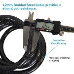 Lumintrail Combination Bike Lock Cable - 4 Feet Bike Locks 2 Pack Heavy Duty Anti Theft with Combinations - Bike Cable Lock Combination with Mounting Bracket (2 Pack, Black)