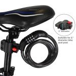 Lumintrail Combination Bike Lock Cable - 4 Feet Bike Locks 2 Pack Heavy Duty Anti Theft with Combinations - Bike Cable Lock Combination with Mounting Bracket (2 Pack, Black)