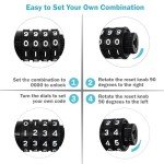 Lumintrail Combination Bike Lock Cable - 4 Feet Bike Locks 2 Pack Heavy Duty Anti Theft with Combinations - Bike Cable Lock Combination with Mounting Bracket (2 Pack, Black)