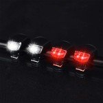 Malker Bicycle Light Front and Rear Silicone LED Bike Light Set Headlight and Taillight,Waterproof &Safety Road,Mountain Bike Light,Batteries Included(Black Silicone, 2pcs white and 2pcs red light)