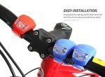 Malker Bicycle Light Front and Rear Silicone LED Bike Light Set Headlight and Taillight,Waterproof &Safety Road,Mountain Bike Light,Batteries Included(Black Silicone, 2pcs white and 2pcs red light)