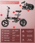 Bycyla 14" Folding Electric Bike for Adults
