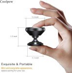 Coolpow 【2-Pack】 Magnetic Phone Holder for Car Phone Holder Mount【Strong Magnet】 Phone Mount for Car Mount for iPhone Magnetic Car Phone Holder【4 Plate】 Cell Phone Holders for Your Car Accessories