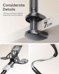SAIJI Gooseneck Bed Phone Holder, Flexible Long Arm Phone Mount for Desk, Clip Bracket Clamp Stand, iPhone Stand, Mobile Cell Phone Stand Document Camera Nintendo Switch (Black)