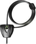 Master Lock Black Python Bike Lock with Key, Adjustable Metal Cable Lock has a Weather Resistant Vinyl Coating for Outdoor Equipment, Bicycles, 6 Feet Long, 8417D