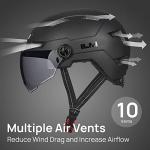 ILM Rechargeable LED Bike Helmet with Goggles