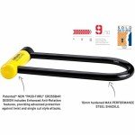 Kryptonite New York Long Shackle Bike U-Lock, Heavy Duty Anti-Theft Security Bicycle Lock Sold Secure Gold, 16mm Long Shackle with Keys, Ultimate Security Lock for Bicycles E-Bikes Scooters