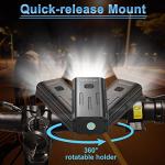 USB Rechargeable 4-in-1 Bike Light and Horn