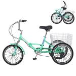 Lilypelle 7-Speed Folding Adult Tricycle with Basket