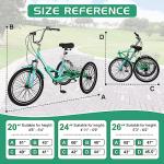 Lilypelle 7-Speed Folding Adult Tricycle with Basket