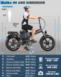 Wallke 2000W Folding Electric Bike for Adults