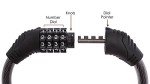 Sanwo Security Bike Lock 4 Digit Resettable Combination Cable Lock for Bicycle, 2 Feet x 1/2 Inch (Black)
