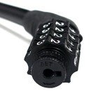 Sanwo Security Bike Lock 4 Digit Resettable Combination Cable Lock for Bicycle, 2 Feet x 1/2 Inch (Black)