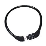 Sanwo Security Bike Lock 4 Digit Resettable Combination Cable Lock for Bicycle, 2 Feet x 1/2 Inch (Black)