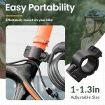 Titanker Bike Lock, Bicycle Lock 4 Feet Cable Lock 1/2 Inch Resettable Bike Lock Combination with Mounting Bracket, Bike Accessories for Bicycle, Electric Scooter, Motorcycle, Black